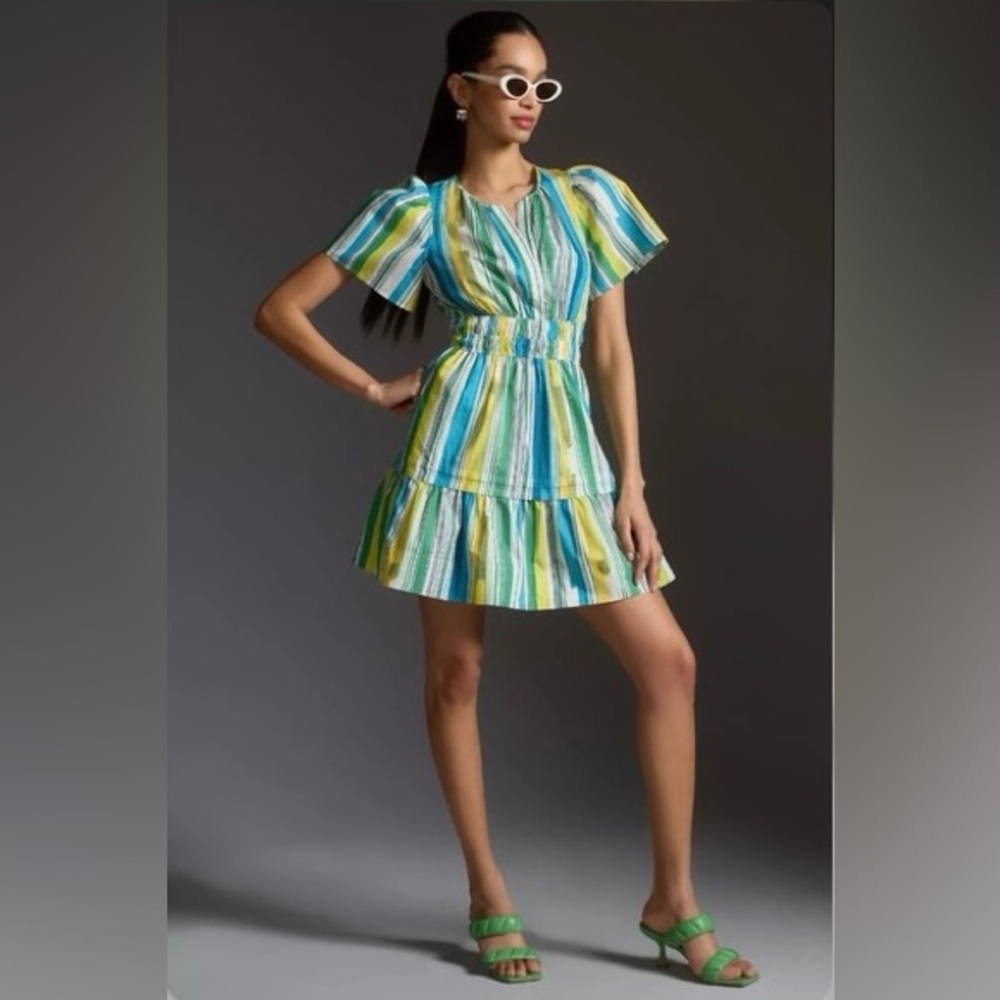 Anthropologie The Somerset Mini Dress in Maize, Size XS